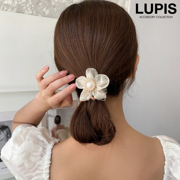 センターパールフラワーバンスクリップ - ヘアアクセサリーを激安で通販販売 | プチプラアクセサリー通販 ルピス(LUPIS)